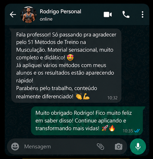 Depoimento de Rodrigo via WhatsApp